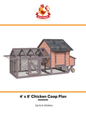 EASY COOPS Chicken Coop Plan 4x8 Assembly Instructions Manual