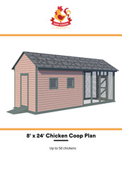 EASY COOPS Chicken Coop Plan 8x24 Assembly Instructions Manual