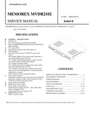 Memorex MVDR2102 Service Manual