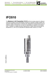 ICS Schneider Messtechnik IFO510 Manual