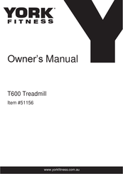 York Fitness T600 Owner's Manual