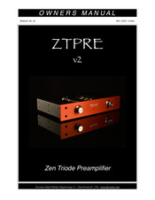 Decware ZTPRE v2 Owner's Manual
