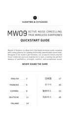 Master&Dynamic MW09 Quick Start Manual