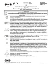Force 5287C Instructions-Parts List Manual