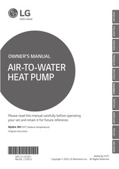 LG Hydro Kit IWT Owner's Manual