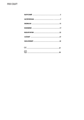 Pro-Craft PCA28 User Manual