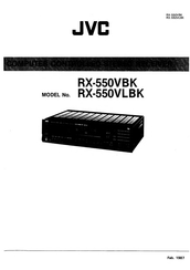 JVC RX-550VLBK Manual