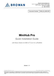 Browan MiniHub Pro Quick Installation Manual