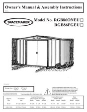 SPACEMAKER RGB86FGEU Owner's Manual & Assembly Instructions