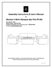 Member's Mark Olympus FRM10475SST Assembly Instructions & User Manual