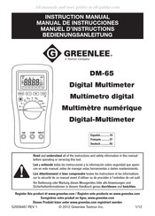 Textron Greenline DM-65 Instruction Manual