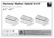 Palram Harmony Mythos Hybrid 6x4 Assembly Instructions Manual
