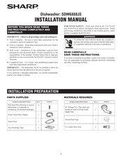 Sharp SDW6888JS Installation Manual