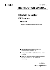 CKD KBX-50G-BT-L19N-W85 Instruction Manual
