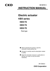 CKD KBX-T5E-ST-C12B-10 Instruction Manual