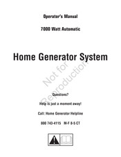 Briggs & Stratton 7000 Watt Automatic Operator's Manual