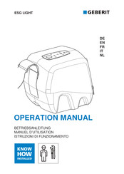 Geberit ESG light Operation Manual