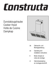 CONSTRUCTA VJ70636SS Operating And Installation Instructions