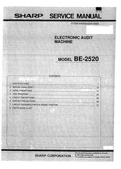 Sharp BE-2520 Service Manual