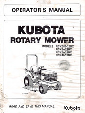 Kubota RCK60B-22BX Operator's Manual