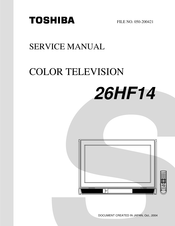 Toshiba 26HF14 Service Manual