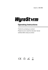 Wyrestorm SPL1T801 Operating Instructions Manual