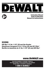 DeWalt DCH966 Instruction Manual