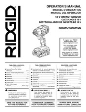 RIDGID R86035VN Operator's Manual