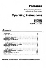 Panasonic KX-T7335 Operating Instructions Manual