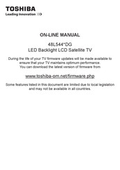 Toshiba 48L544 DG Series Online Manual