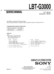Sony LBT-G3000 Service Manual