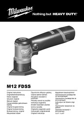 Milwaukee M12 FDSS Original Instructions Manual