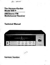 Harman Kardon 800+ Technical Manual