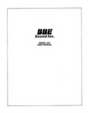 BBE 422 User Manual
