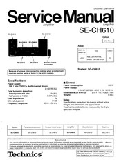 Technics SE-CH610 Service Manual