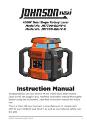Johnson JRT300-RDHV-S Instruction Manual