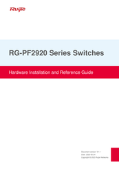 Ruijie RG-PF2920 Series Hardware  Installation And Reference Manual