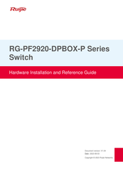 Ruijie RG-PF2920-DPBOX-P Series Hardware  Installation And Reference Manual