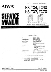 Aiwa HS-T37 Service Manual
