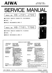 Aiwa HS-J101 Service Manual