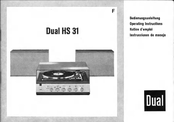 Dual HS 31 Operating Instructions Manual