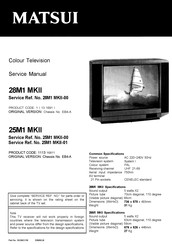 Matsui 25M1 MKII-00 Service Manual