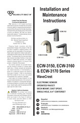 T&S WaveCrest ECW-3160 Series Nstallation And Maintenance Instructions