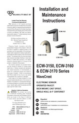 T&S WaveCrest ECW-3150 Series Nstallation And Maintenance Instructions