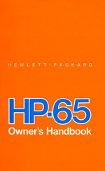 HP HP-65 Owner's Handbook Manual