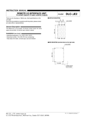 Mg DLC E2 Series Instruction Manual