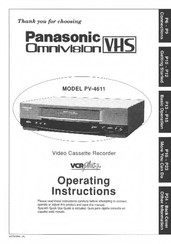 Panasonic Omnivision PV-4611 Operating Instructions Manual