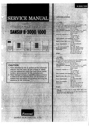 Sansui B-3000 Service Manual