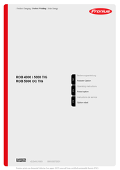 Fronius ROB 5000 OC TIG Operating Instructions Manual