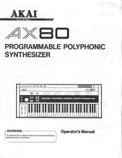 Akai AX80 Operator's Manual